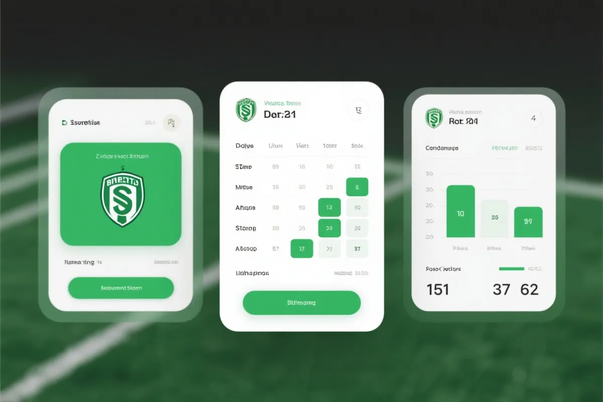 球队数据与积分榜示意图